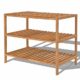 vidaXL Massivholz Badregal Standregal Duschregal Küchenregal Walnuss 65x40x55 cm