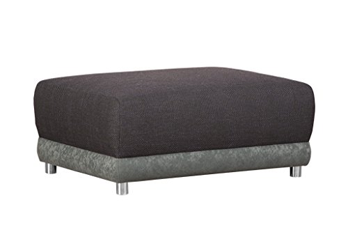 Gepolsterter Hocker ohne Federkern Corona Molly / Sitz- & Fußhocker für Ecksofa / Mit Strukturstoff und Microfaser in Aubergine / 99 x 69 x 41 cm (B x T x H)