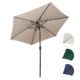 Sekey Sonnenschirm Ø 270 cm Marktschirm Gartenschirm Terrassenschirm Taupe Rund Sonnenschutz UV50+