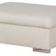 Cavadore 5017 Hocker Cattwolk, Punch mit Poroflex Softy, 101 x 42 x 68 cm, altweiß