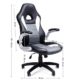 SONGMICS OBG28G Racing Stuhl, ergonomischer Bürostuhl, schwarz, grau und weiß