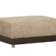 Gepolsterter Hocker ohne Federkern Corona Molly / Sitz- & Fußhocker für Ecksofa / Mit Strukturstoff und Microfaser in Cappucino / 99 x 69 x 41 cm (B x T x H)