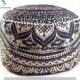 indischen Mandala Tapisserie Bohemian Pouf osmanischen handgefertigt Pouf,, Pouf Boden Kissenbezug aus Baumwolle Wohnzimmer Decor Boho dekorativ runden Fuß Hocker (nur Bezug)