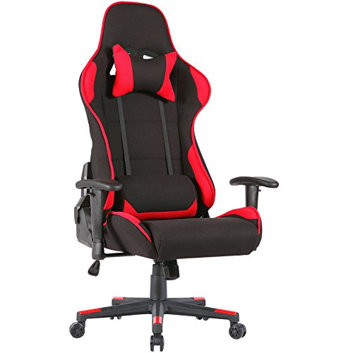 UEnjoy Racer-X Gaming Stuhl Racing Stuh Bürostuhl Schreibtischstuhl PVC Schwarz/Rot