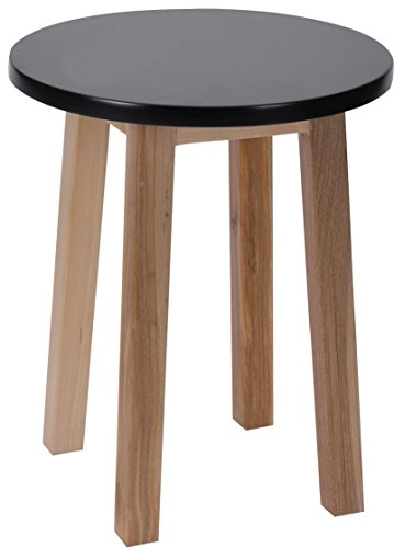 Holz Blumenhocker schwarz - Pflanzenhocker Blumentisch Deko Hocker Holzhocker klein