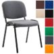 CLP Stapel-Stuhl KEN Stoff Bezug, Besucher-Stuhl stapelbar, gepolstert - preiswert, robust, einfach bequem grau
