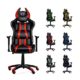 Diablo X-One Horn Gaming Stuhl Bürostuhl in Racing Optik, Kunstlederbezug, mit regulierbaren Armlehenen, Horn-Kissen, Farbwahl (rot/schwarz)