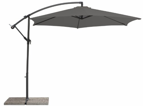 Schneider Sonnenschirm 772-15 Venus, grau, 300 cm rund, Gestell Stahl, Bespannung Polyester, 11.2 kg