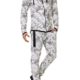 Hachiro Herren Jogginganzug Trainingsanzug 2er Set Hoodie und Sweatpants (S, White)