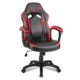 Merax Schreibtischstuhl Racing Stuhl Gaming Stuhl Bürostuhl Sportsitz Drehstuhl PU Kunstleder, Schwarz+Rot/Blau (Rot)