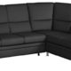 Cavadore 4342 Wohnlandschaft Klariza, 3-Sitzer mit Bett links, Spitzecke mit Relaxfunktion Plus, 2-Sitzer mit Schublade rechts, 264 x 102 x 214 cm, bison schwarz 780