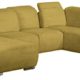 Cavadore Wohnlandschaft Tabagos / U-Form mit Ottomane rechts / XXL Sofa mit Sitztiefenverstellung / Kopfteilverstellung / 364 x 85-96 x 248 (B x H x T) / Farbe: Curry (gelb)