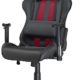 Speedlink Verstellbarer Stuhl mit Armlehnen - Regger Gaming Chair Chefsessel für Gamer (Bürostuhl höhenverstellbar - Rückenlehne einstellbar Neigungswinkel (90-165°) inklusive Liegeposition - mit Kissen und Wippmechanik) schwarz