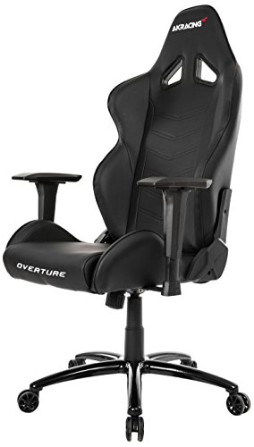 Akracing Overture Gaming Stuhl, Lederimitat, Schwarz, 69 x 58 x 135 cm