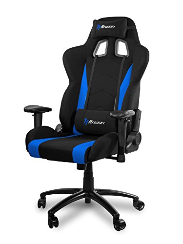 Arozzi Inizio Gaming Stuhl, Stoff, Blau, 53 x 47 x 133 cm