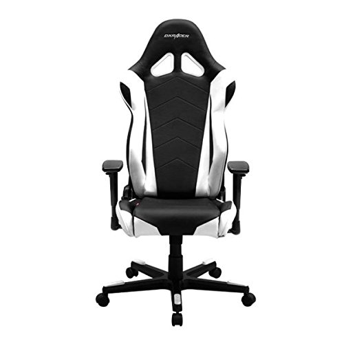 DXRacer Gaming Stuhl, OH/RE0/NW, R-Serie, schwarz-weiß