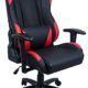 GTX Serie Schreibtischstuhl/Gaming Stuhl/Bürostuhl/Chefsessel mit Armlehnen, hochwertig Kunstleder, Sportsitz inklusiv Kissen (GTX, Schwarz-Rot)