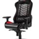 Gaming Stuhl, Schreibtischstuhl Bürostuhl mit 4D Armlehnen LITTLE TREE Bürostuhl Gaming Chair PC Stuhl aus Atmungsaktiv Kunst-Leder Kunstleder, Bonus : Extra 5 Rollen, Lendenkissen und Kopfkissen 75 x 56 x 130 cm schwarz/rot