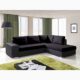 JUSTyou Porto Ecksofa Polsterecke Schlafsofa Kunstleder Schwarz (HxBxL): 88x212x280 cm Ottomane rechts