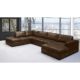 JUSTyou Thunder Wohnlandschaft Couchgarnitur Polsterecke Kunstleder (LxHxB): 357x86x230 cm Braun Ottomane links