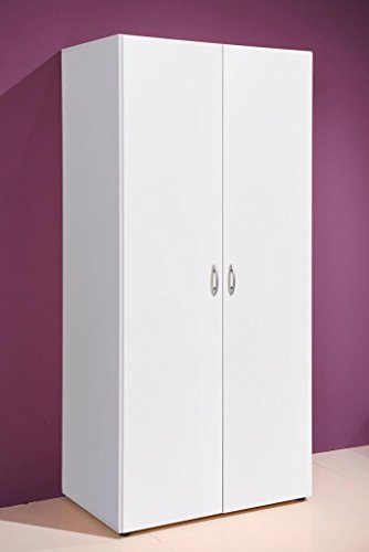Kleiderschrank BASE 2 Türen, Weiß, universell einsetzbarer Schrank