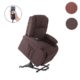 Mendler Fernsehsessel Lincoln, Relaxsessel Sessel, 2 Elektromotoren, Aufstehhilfe, Textil ~ Mahagony