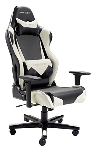 Robas Lund DX Racer Gamingstuhl Schreibtischstuhl Bürostuhl Gaming chair schwarz/weiß 69 x 127-134 x 53 cm 62545NW4