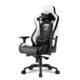 Sharkoon Skiller SGS4 Komfortabler Gaming Seat mit extragroßer Sitzfläche, 150 kg belastbar, Kunstleder, Aluminiumfußkreuz, 75 mm Rollen mit Bremsfunktion, 4-Wege-Armlehnen, Stahlrahmen, schwarz/weiß