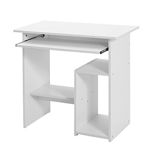 Songmics Schreibtisch Computertisch mit Tastaturauszug PC Tisch Bürotisch Arbeitstisch 80 x 45 x 74 cm LCD852W