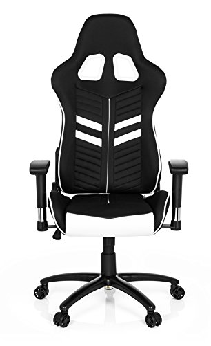 hjh OFFICE Gaming Chef-Sessel League Pro I mit Armlehnen, Sportsitz Ergonomisch, Höhenverstellbar Racer-Stuhl, 729250