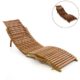 Divero Luxus Relaxliege Sonnenliege Strandliege Gartenliege aus Teak-Holz/Akazie mehrfach verstellbar behandelt braun reine Handarbeit faltbar klappbar mit Tragegriff (Teak)