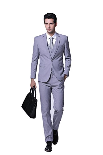Herren Business Anzug 1-Knopf-Anzugjacke mit Anzughose