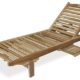 KMH®, Gartenliege "Classic" aus echtem massivem Teakholz (#102041)