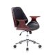 MY SIT Design Stuhl Retro Drehstuhl Bürostuhl Vintage Antik Kunstleder Drehhocker Wohnzimmerstuhl Esszimmerstuhl Drehsessel Höhenverstellbar - Sadie in Schwarz/Braun