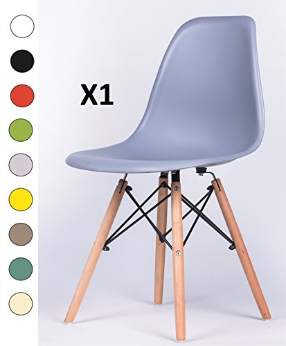 Millhouse Eiffel hochwertiger Stuhl im Retro-Design, fürs Esszimmer / Büro, als Beistellstuhl oder Vorzeigestück. grau