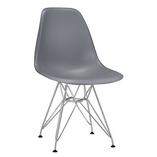 Modern Metall Stuhl Retro Lounge Esszimmer Set Stühle Home Office Design (grau Farbe)