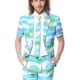 Opposuits Flaminguy Anzug für Herren besteht aus Sakko, Hose und Krawatte mit Flamingo Print