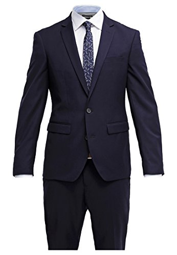 Pier One Anzug Herren Slim Fit Blau Navy, Größe 48