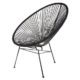 Retro Sessel Acapulco Bahia Schwarz Outdoorstuhl Originalform Mit Unverschraubtem Gestell