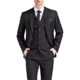 Sliktaa Herren Anzug 3 Teilig slim fit Business Hochzeit Zwei Knöpfe und Weste Hose