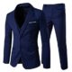 Slim Fit  3-Teilig Business Herrenanzug Smoking Marineblau 1 Medium