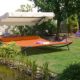 Solax-Sunshine Doppel Gartenliege Sonnenliege Relaxliege Doppelliege Sonnendach terrakotta Neu