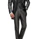 Suit Me Tailored Herren 3-Teilig Anzug Fuer Hochzeiten Party Smoking Anzug Sakko,Weste,Hose Grau M