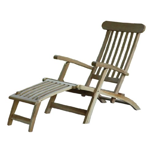 Teakliege Landu Deckchair Sonnenliege Liege Gartenliege massiv