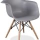 Zolta Stuhl Schalenstuhl Sessel PLASTIKSTUHL Retro KUCHE ESSZIMMER Grau Weiß Schwarz (Grau, 1)