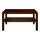 Furniture 247 Rechteckiger Couchtisch mit Ablagefläche- Schwarze Eiche (Black Oak)