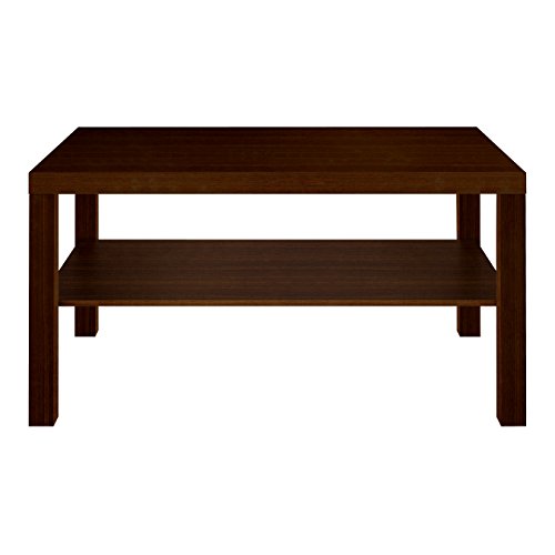 Furniture 247 Rechteckiger Couchtisch mit Ablagefläche- Schwarze Eiche (Black Oak)