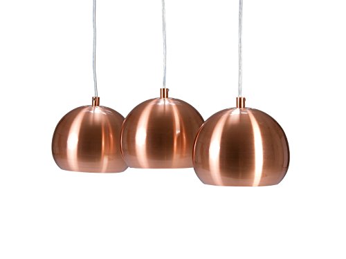 Invicta Interior 22975 Hängeleuchte Copper Ball 3er, höhenverstellbar