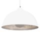 Moderne Hängelampe STUDIO weiß silber Lampe E27 60W Blattsilber Optik Hängeleuchte Pendelleuchte Wohnzimmer Esszimmer