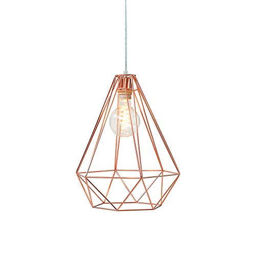 Moderne Hängeleuchte CAGE L Kupfer Industrial Design Deckenleuchte Metall Retro Vintage E27 Pendelleuchte Hängelampe